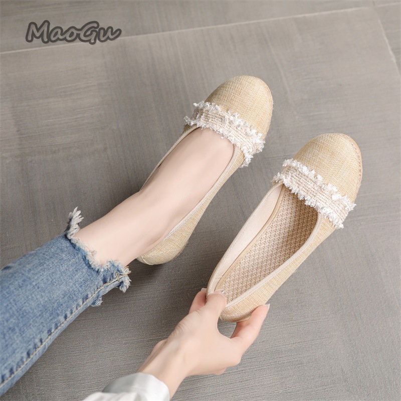 Espadrille Slip On - Sepatu Wedges Espadrille Wanita Sepatu Kasual