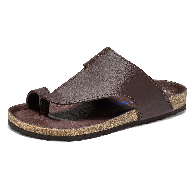 Flip Flop Leather Men - Sandal Gabus Musim Panas Plus Ukuran