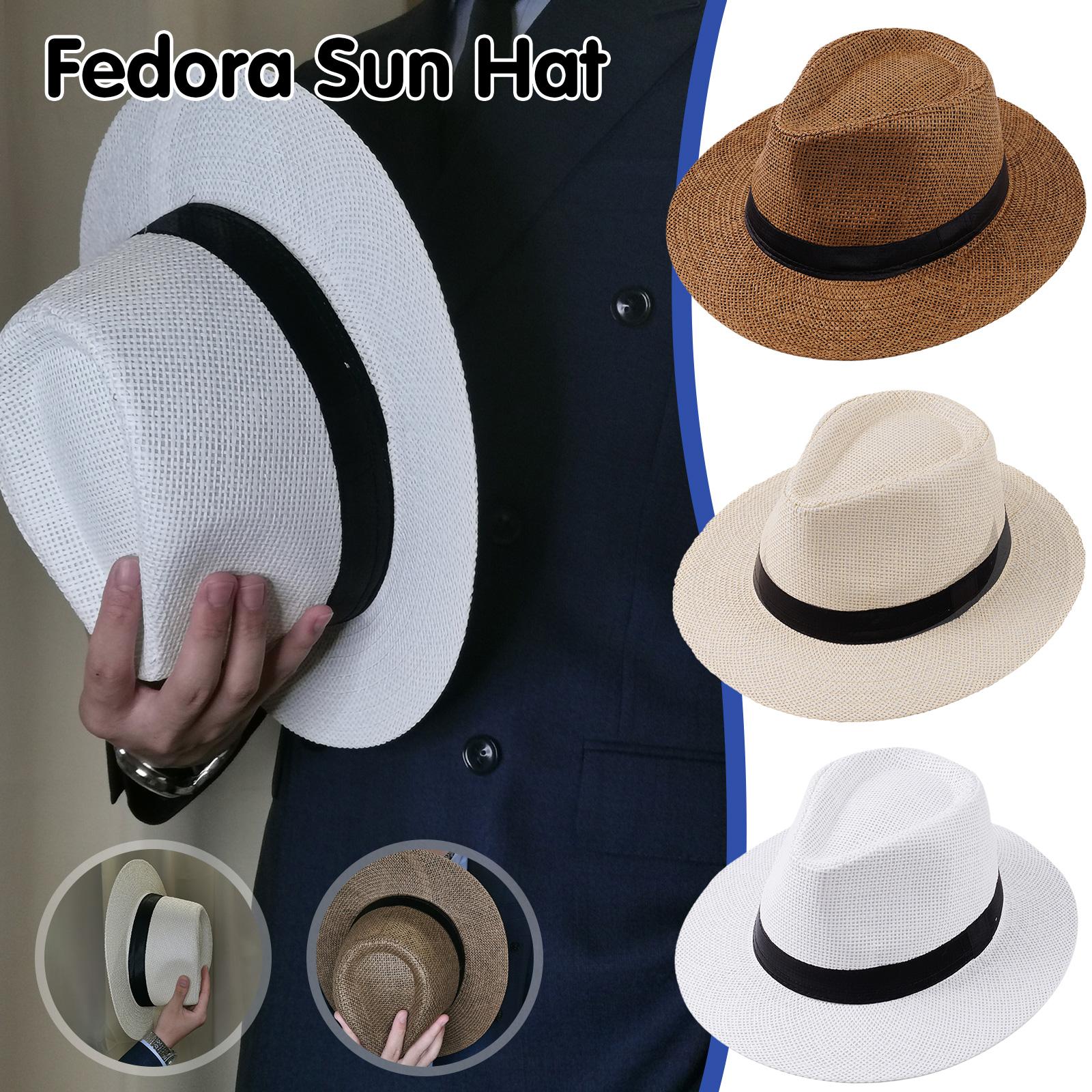 Bucket Hat Straw - Topi Jerami Panama Musim Panas Pria