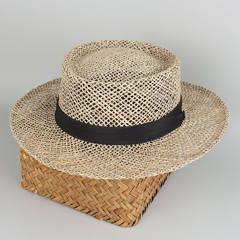 Bucket Hat Straw - Topi Matahari Pantai Panama Rumput Alami