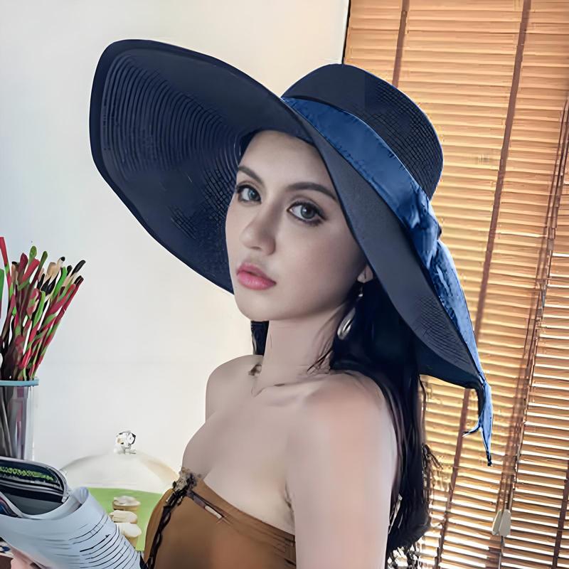 Bucket Hat Straw - Topi Wanita Baru, Topi Jerami Lipat