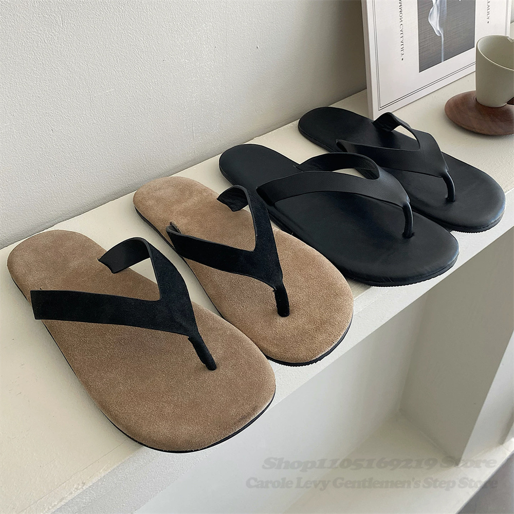 Flip Flop Leather Men - Sandal Jepit Kulit Sapi Gaya Vintage