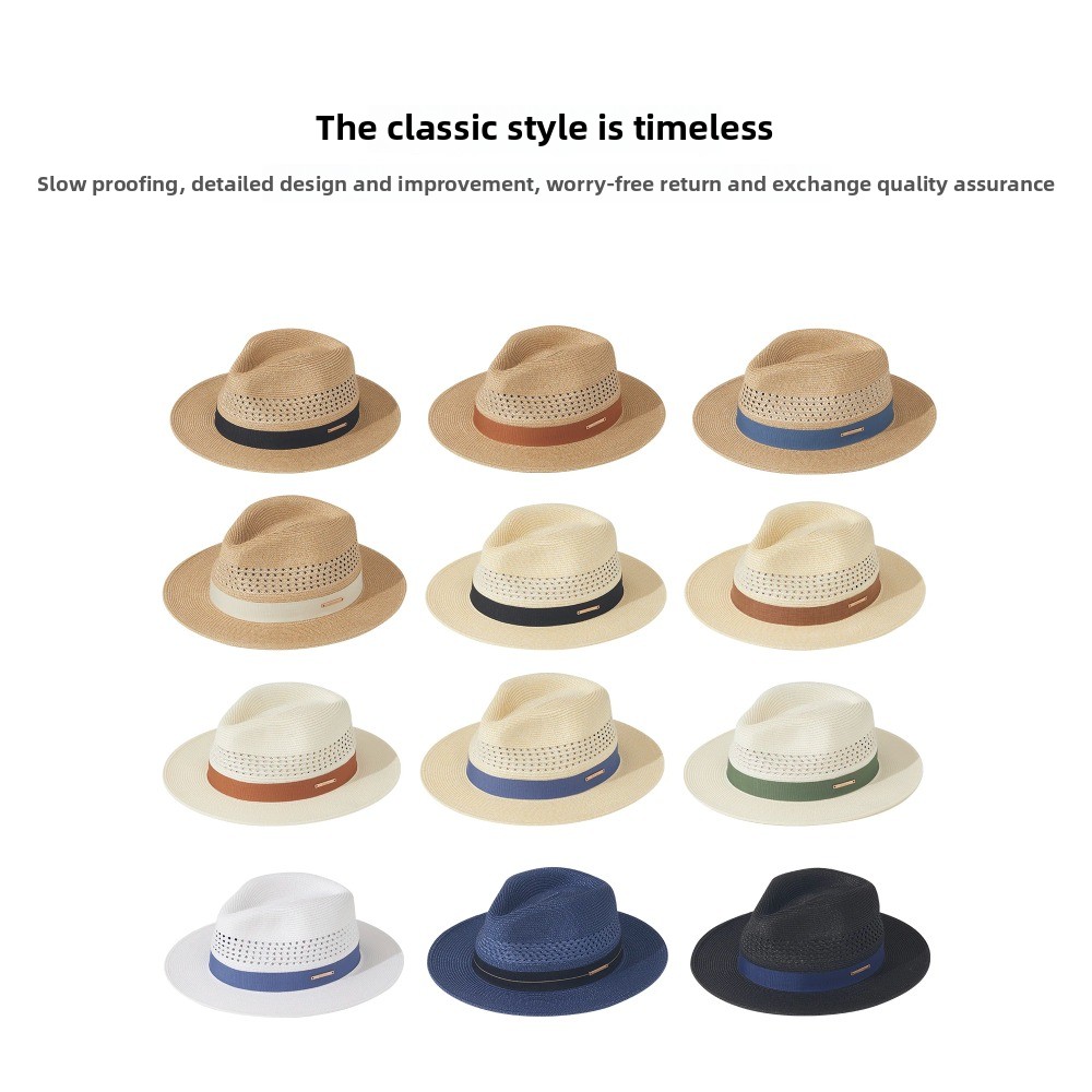 Bucket Hat Straw - Topi Jerami Jazz Panama Ukuran Besar