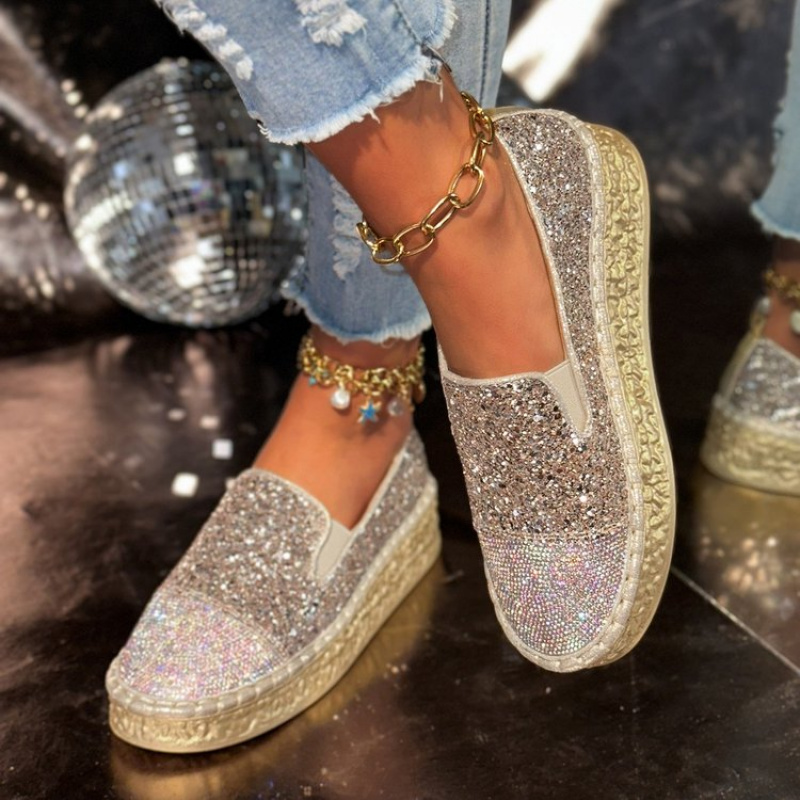 Sepatu Loafer Platform Berhias - Espadrille Slip On ulasan dan harga