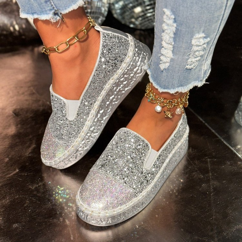 Sepatu Loafer Platform Berhias - Espadrille Slip On ulasan dan harga