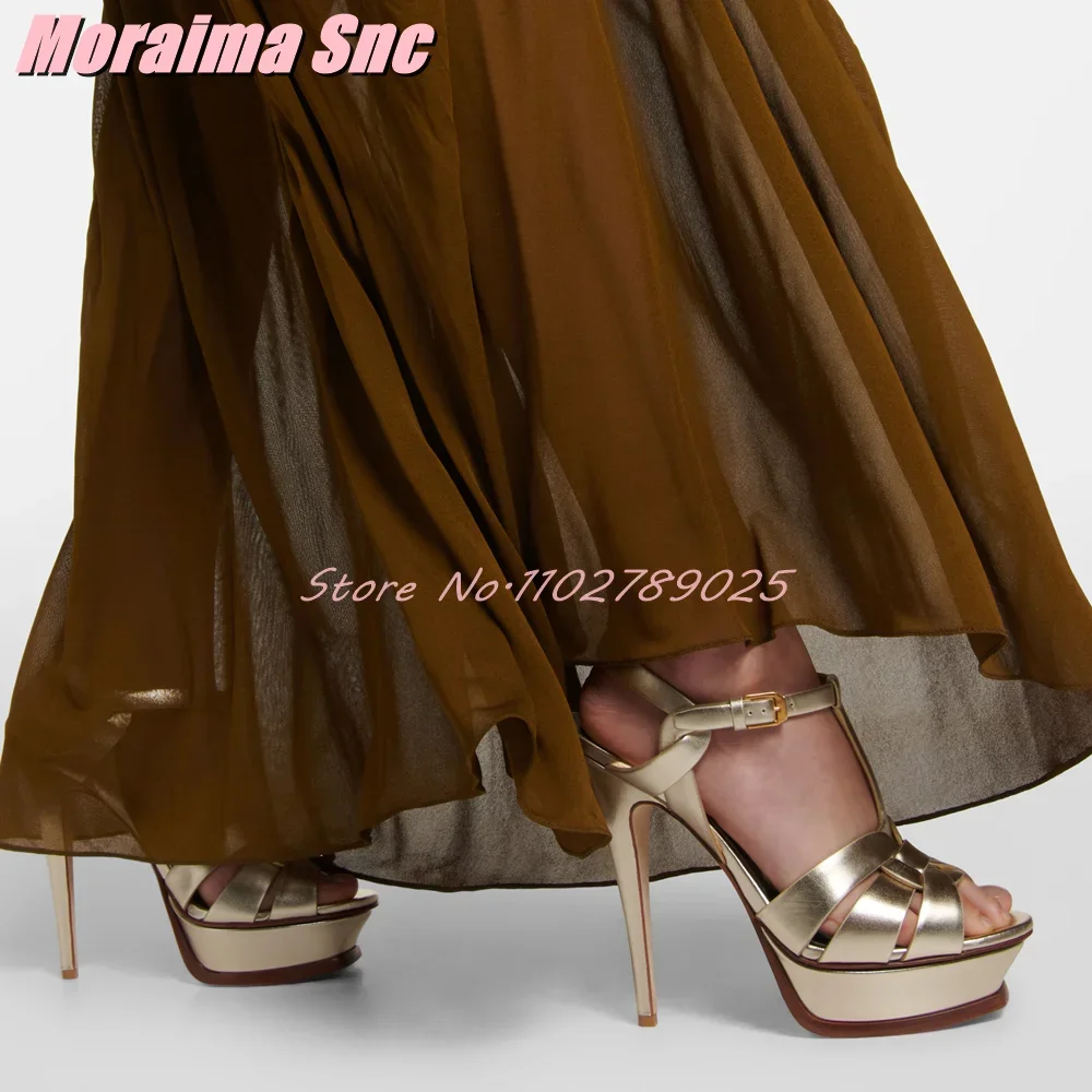 Platform Waeve t-strap sandal  - Casual Sandal Leather ulasan dan harga