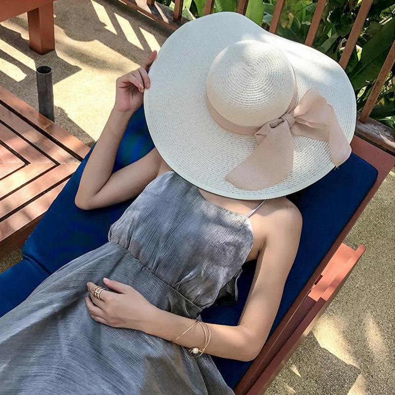 Topi Wanita Baru, Topi Jerami  - Bucket Hat Straw ulasan dan harga