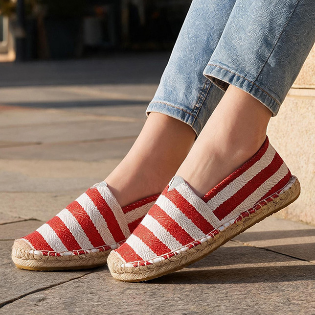 Sepatu Kanvas Wanita Musim Pan - Espadrille Slip On ulasan dan harga