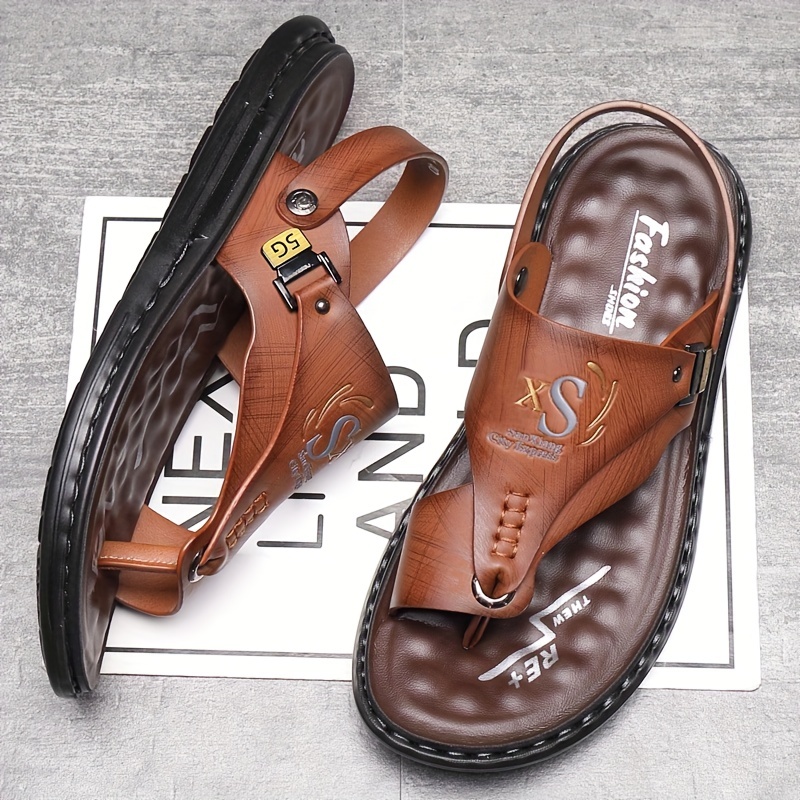 Sandal Jepit Kulit Pria Baru M - Flip Flop Leather Men ulasan dan harga