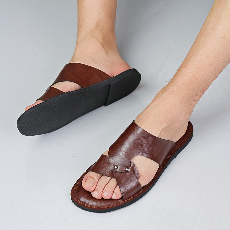 Sandal Kulit Buatan Tangan Pri - Flip Flop Leather Men ulasan dan harga